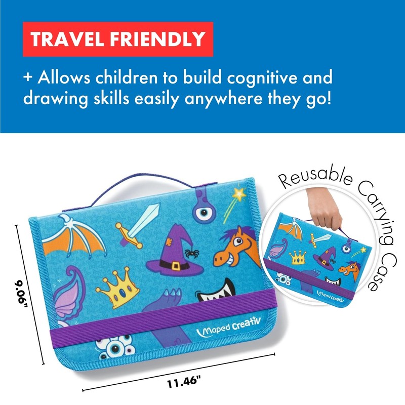 Maped Creativ Travel Board Knights and Princess Theme Fun Activity