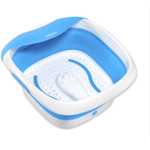 HoMedics Compact Pro Spa Collapsible Footbath with Heat | Vibration Massage, ACU-Node Surface, Heat Maintenance | Improves Circulation, Soothe Tired Muscles, Collapsible Tub for Easy Storage