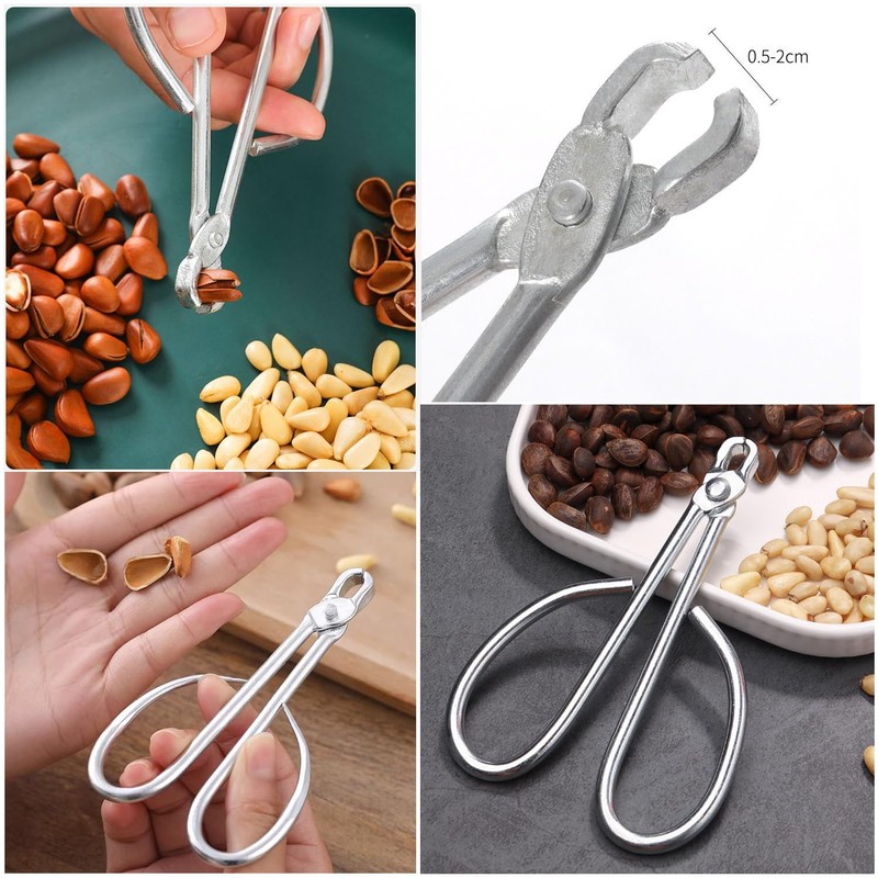 SquEqu 2 Pack Pistachio Nut Opener Pine Nut Opener Nut