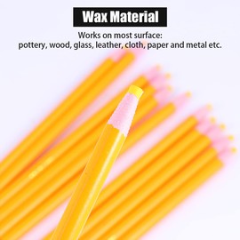 NUOBESTY Peel- off, 1 Box Yellow Peel- Off Grease Pencil Roll Pen China Markers Grease Pencils Multi- purpose Marker Pen for Home Store|17. 5x5. 5x2cm