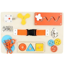 ATOYUS Montessori Busy Board Toddler Toys for Ages 3-5, Wooden Baby Sensory Toys for Kids 3 4 5 Year Old with Autism, Preschool Learning Educational Infant Birthday for 3+ Boys Girls