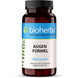 Augenvitamine Mit Lutein - Hochdosierte Formel - 100 kapseln Augen Vitamine, Vitamin A & B2, Bioflavonoide, Unterstützt Sehkraft & Augengesundheit, Antioxidativer Schutz, PZN 17193049 BIOHERBA