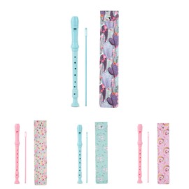 Jasenna Recorder Instrument for Beginner Kids Adults,8-Hole Soprano Descant Recorder Music Flute with with Cleaning Rod & Leather Case For School Student Home Entertainment(2-Cactus)