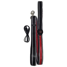 The Royal Animals LED Dog Leash is Designed with Reflective Trim Stitching and Three Lighting Options. The Lights Will Run for up to 68 Hours on a Full Charge with 4ft in Length