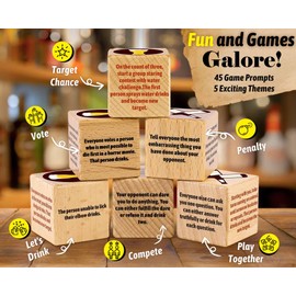 Garybank Drinking Game for Parties - Truth or Dares Drink Games with Tic Tac Toe Dice