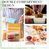 Blushtier 5 Pcs 5 oz Double Compartment Snack Containers with
