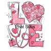 Unbranded Sublimation Print Love Nurse Ready To Press Heat Transfer