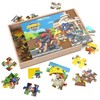 Rubble & Crew Wooden Puzzle Collection, Set of 3 with