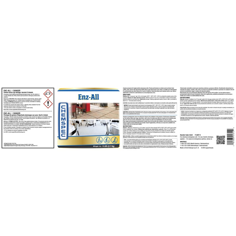 ENZ-All – Professional Multi-Purpose Enzyme Traffic Lane Carpet Cleaning Concentrate,