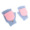1 Pair Winter Knitted Fingerless Gloves Double Sided Heating USB