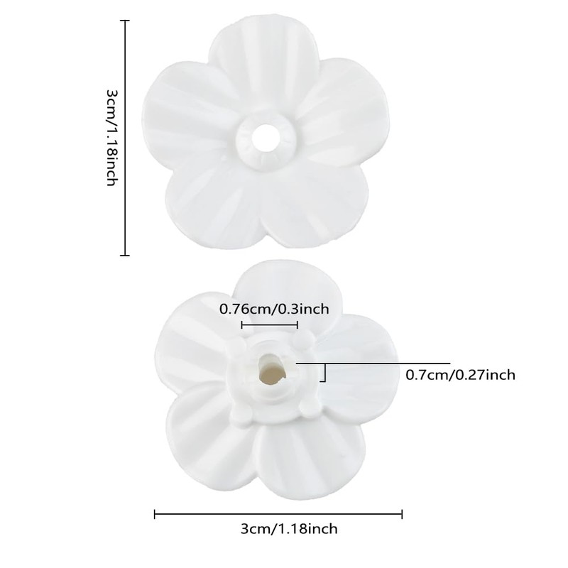 Hummingbird Feeder Parts, 16 PCS Hummingbird Feeder Replacement Flowers White,