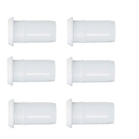 Merriway BH04158 (5 Pcs) Push-Fit Pipe Insert, White 15 mm - Pack of 5 Pieces