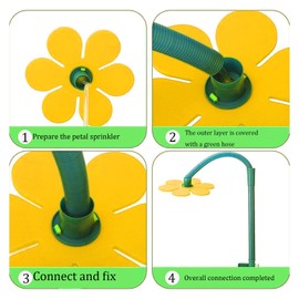 Crazy Daisy Sprinkler, Fun Irrigation Tool for Yard Watering Kids & Pets Playing, Funny Sun Flower Dancing Daisy Lawn Sprinkler for Garden, Lawn(Yellow)