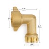 Stanbroil 90 Degree Garden Hose Elbow adapter- Solid Brass Fittings,