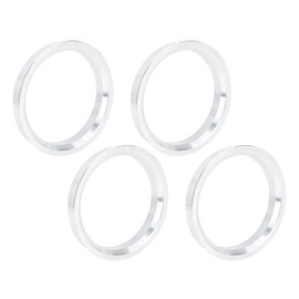 X AUTOHAUX Set of 4 Centric Rings Rims Centring Rings 67.1 to 65.1 mm Centric Car Hub Rings Aluminium Alloy Silver