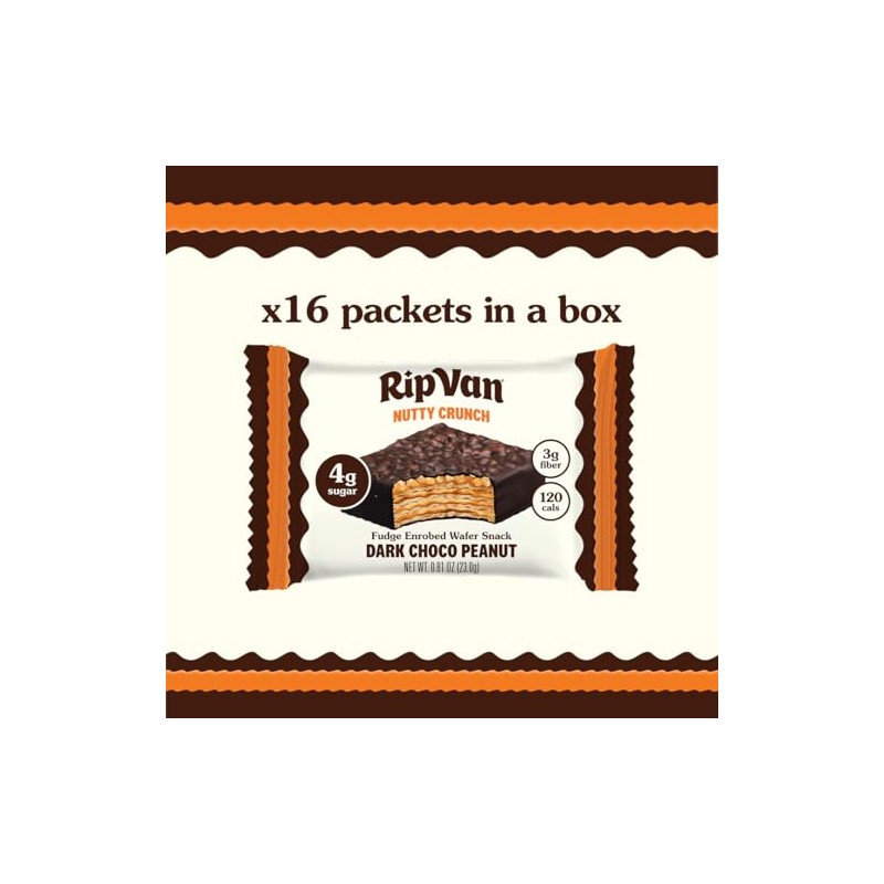 Rip Van Nutty Crunch Dark Chocolate Peanut Butter Wafer –