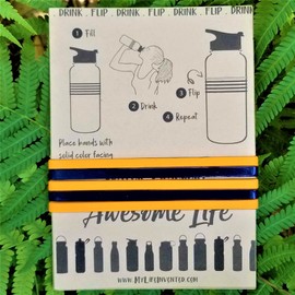 Awesome Life Water Trackerz Water Bottle Bands for Tracking Water Intake Color Mulberry/Teal