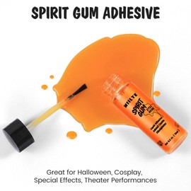 MIILYE Spirit Gum Adhesive and Remover – 15ml Professional Cosmetic Glue for Face, Skin, Body, Stage Special Effect Prosthetics Makeup & Cosplay Wig