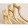 Satin Brass Vintage Industrial Style Solid Brass Shelf Brackets |