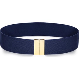 MESU Stretchy Belts for Women Elastic Wide Waist Belt for Dresses 75CM Navy