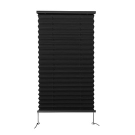 Dulepax RV Blinds - Pleated Shades, 14" W x 24" L Black RV Window Shades for Camper, Travel Trailers, Motorhome's Window