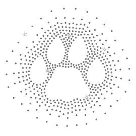 Paw Burst Iron On Rhinestone Crystal T-shirt Transfers by Jubilee Rhinestones by Jubilee Rhinestones