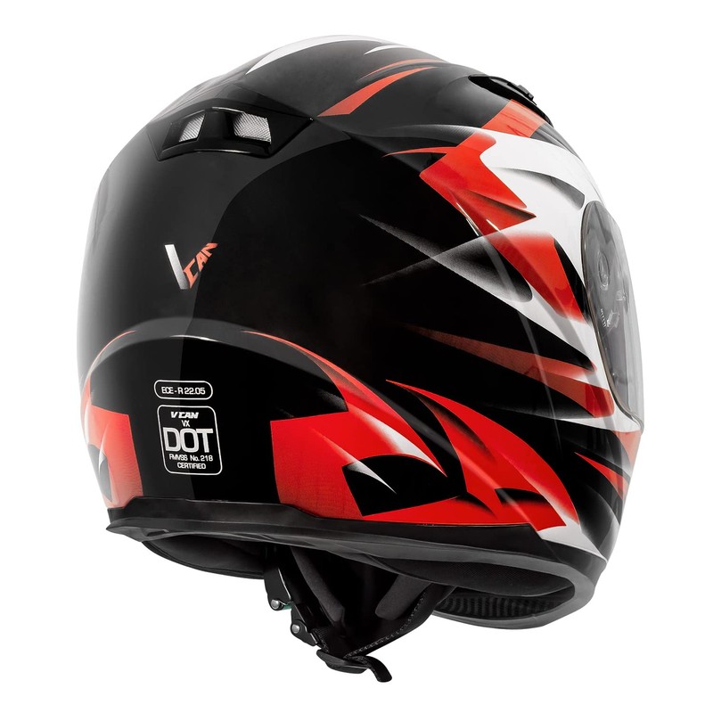 VCAN VX Lightweight Full Face Motorcycle Street Bike Helmet with