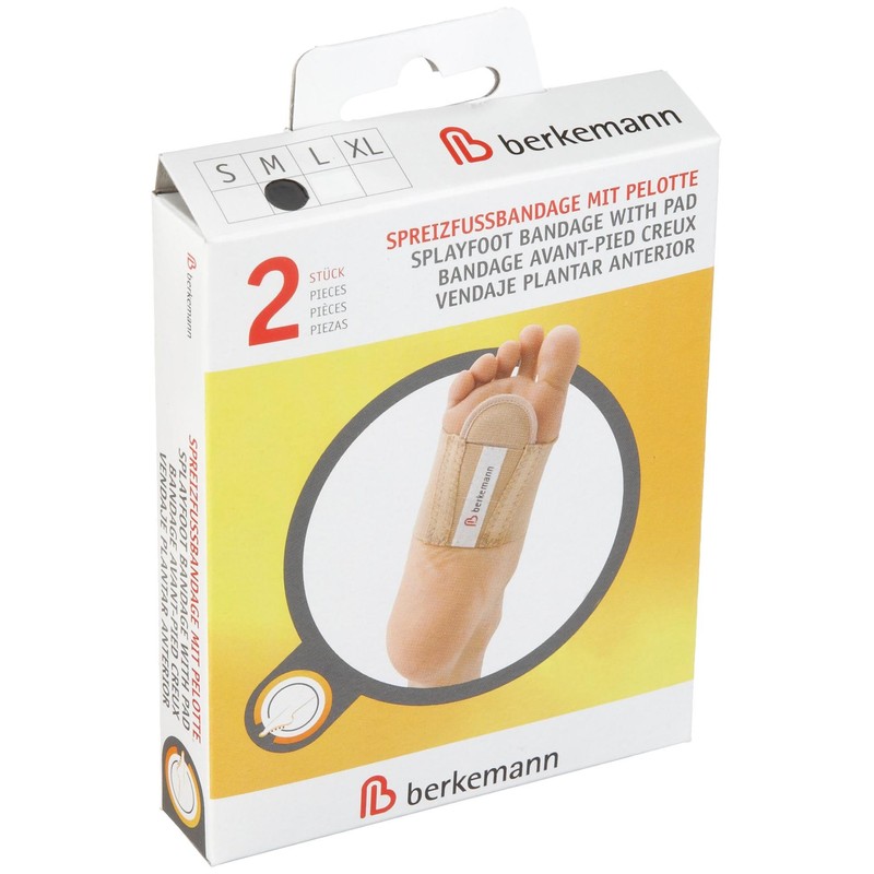 Berkemann Spreizfußbandage m. Pelotte 50008320002660 Unisex - Erwachsene, Schuhpads, Grau