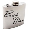 Amore Stainless Steel Silver 5oz Hip Flask - Best Man