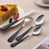 LKTDYMEG 20-Piece Black Silverware Set 18/0 Stainless Steel Silverware Set