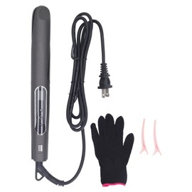 2 in 1 Hair Straightener Curler Twisted PTC Heating LCD Display Temp Control Hair Flat Curling Iron with Gloves 100‑240V US Plug