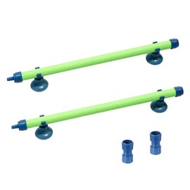 Quickun Aquarium Air Stone Bubble Wall Tube Oxygen Diffuser Bar Decor Accessory for Fish Tank 10 Inch Length,2PCS