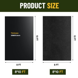 Fanfanwin 2 Pack Pond Liner and Underlayment 8 x 10 Feet 20 Mil Pond Liner Non Woven Geotextile Underlayment Fabric with 10 U-pins for Outdoor Stream Waterfall Reinforced Koi Fishpond Garden Fountain