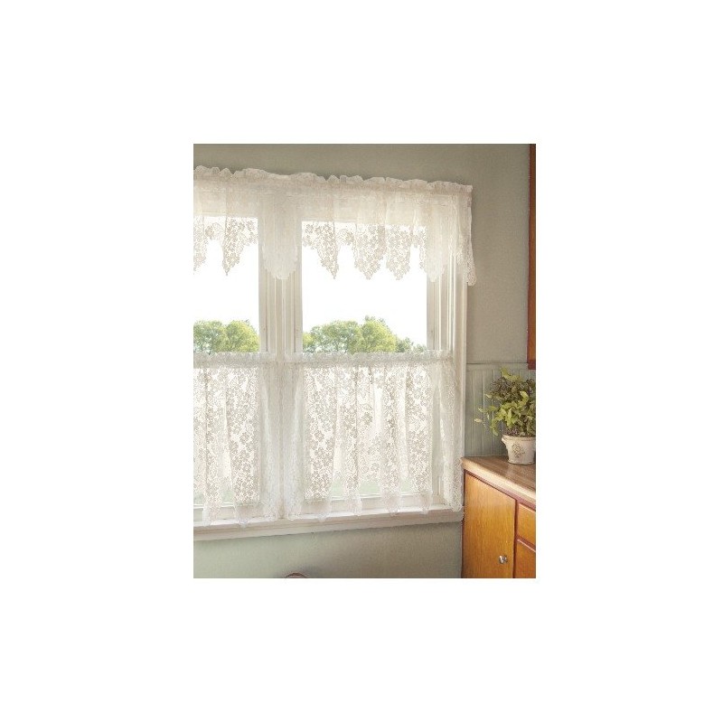 Heritage Lace Dogwood 55-Inch by 24-Inch Drop Ecru Tier