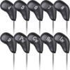 CRAFTSMAN GOLF Black Leather Iron Headcover Set 10pcs with No.