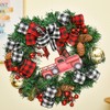 Farmhouse Red Truck Christmas Wreath Front Door Wall Hanging Decoration