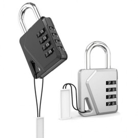 4-Digit Dial Combination Lock with Key Tags for Warehouse, Gate, Store Dial Lock (Black) 2ea