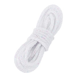 PATIKIL Sequins Rope, 5.5 Yard 6mm Sequins Rhinestone Tube Cord for Wedding Dresses Earring Costume Clothing Shoes Jewelry DIY Crafts Making Accessory, White