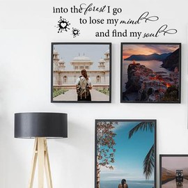 Fencosyn and into The Forest I Go to Lose My Mind and Find My Soul Vinyl Wall Decal Stickers Inspirational Quotes Living Room Home Decor