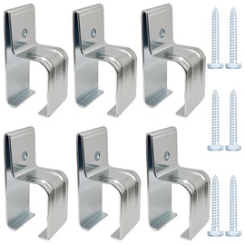 YOVXKAN Heavy Duty Box Rail Hanger Bracket with Bolts, Barn Door Hardware , Rail Mount Bracket for Exterior Barn Door (Silver，6 Pack