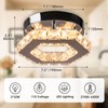 Cainjiazh Dimmable Crystal Chandelier Mini LED Flush Mount Ceiling Light