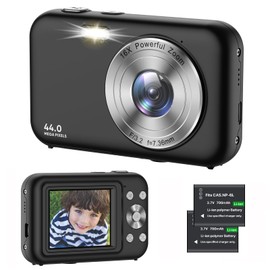 Digital Camera 1080P Kids Camera with 16X Zoom - 44MP Anti Shake Point and Shoot Digital Cameras for Photography | Compact Small Camera for Kids Girls Boys Teens Beginners (SD Card Not Include)