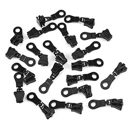 20pcs Aleación de Metal Deslizadores de Cremallera Tamaño Cierre de Cremallera Reparación Kit de Reemplazo Bobina de Cremallera # 5 Kit de Reparación de Reemplazo de Cremallera 6 (Negro)