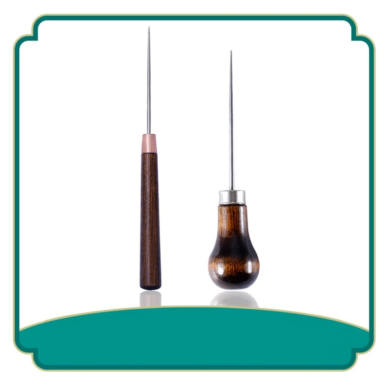 Awl Stainless Wood Handle Sewing DIY Stitching Craft Hole Punching