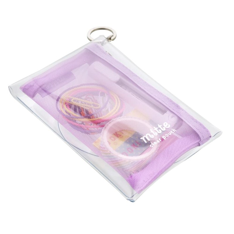 Sunstar Stationery Pouch Clear Mini Mitte Light Purple S2321629