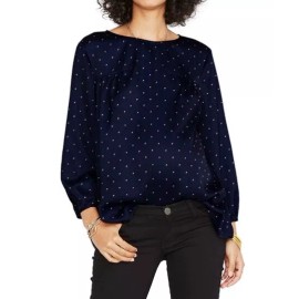 Hatch Maternity Women’s THE DELFINA TOP Royal French Dot Size 1 (S/4-6) NEW
