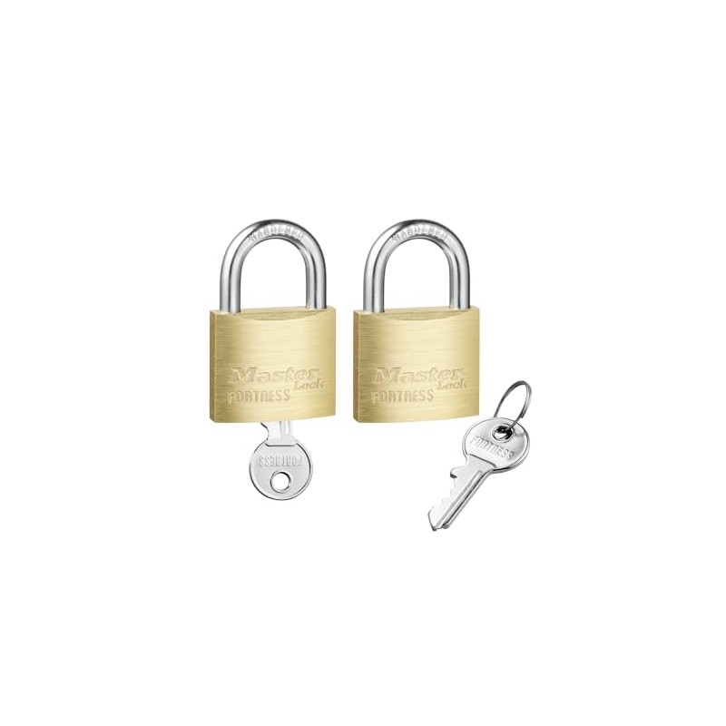 Master Lock Solid Brass Body 40mm Wide Economy Padlock with