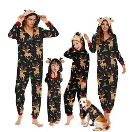 Neufigr Family Christmas Pajamas Matching Sets, Christmas Onesie Holiday Family Sleepwear Sets Long Sleeves(E1107034)