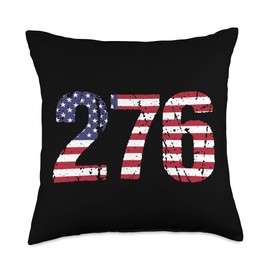 Virginia Pride Gifts & more 276 Virginia Area Code Throw Pillow, 18x18, Multicolor