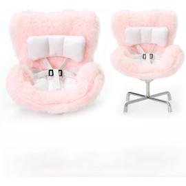 Car Seat for 17cm Dolls with Soft Furry Cushion, Air Vent Clip and Desktop Stand, Cute and Functional Car Ornament for Blind Box Doll Fans and Doll Collectors